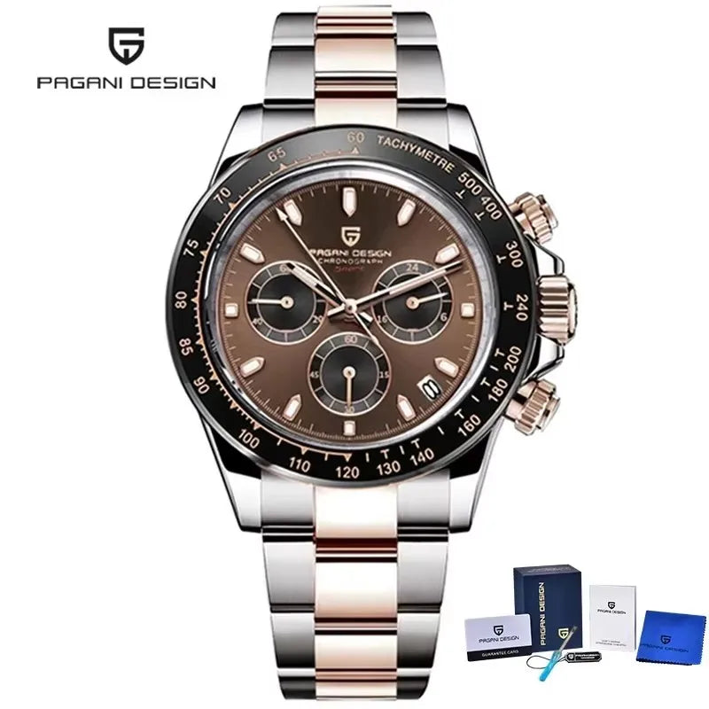 2026 New PAGANI DESIGN Mens Quartz Watches Top Luxury Chronograph VK63 Watch For Men Gift AR Sapphire Mirror Ceramic Bezel Clock