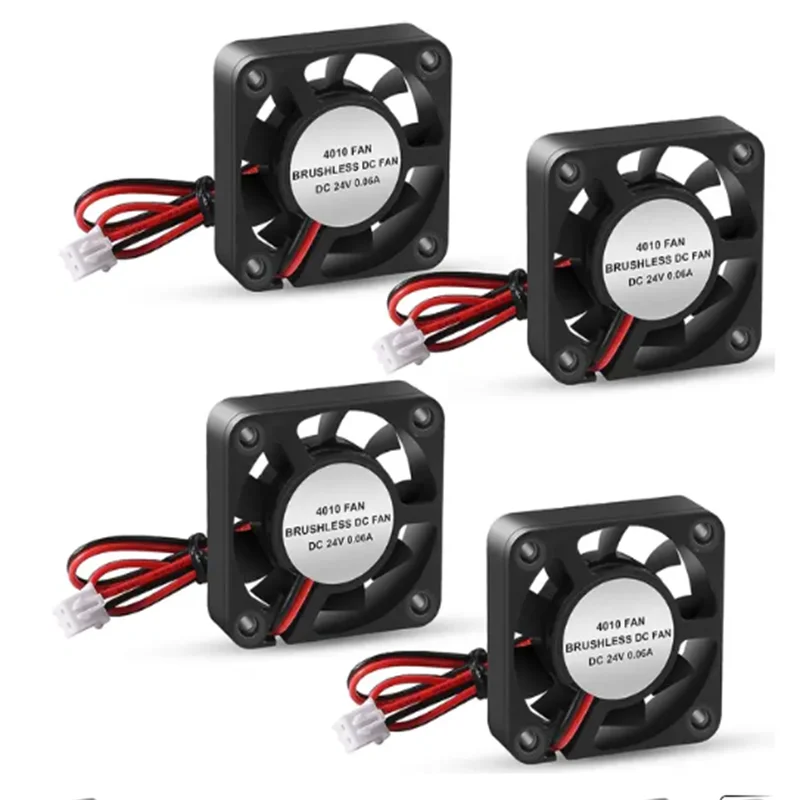 4PCS 3D Printer Cooling Fan 4010 Blower 40X40 X 10mm Hydraulic Bearing Brushless DC 12v 24v Cooling Fans for 3D Printer
