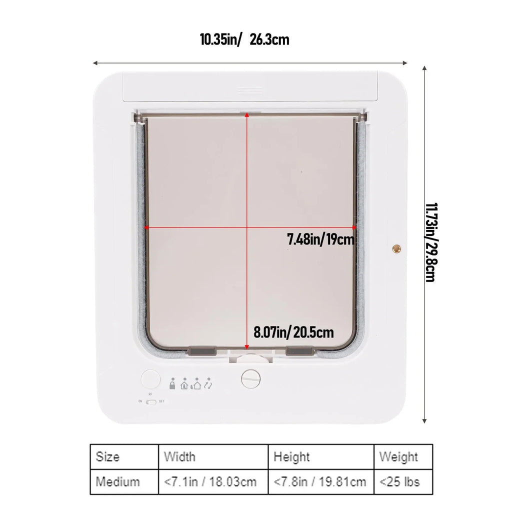 Collar Cat Door Smart Cat Door Automatic Sensing with Collar Activated Easy Installation Pet Door for Home Smart Cat Door