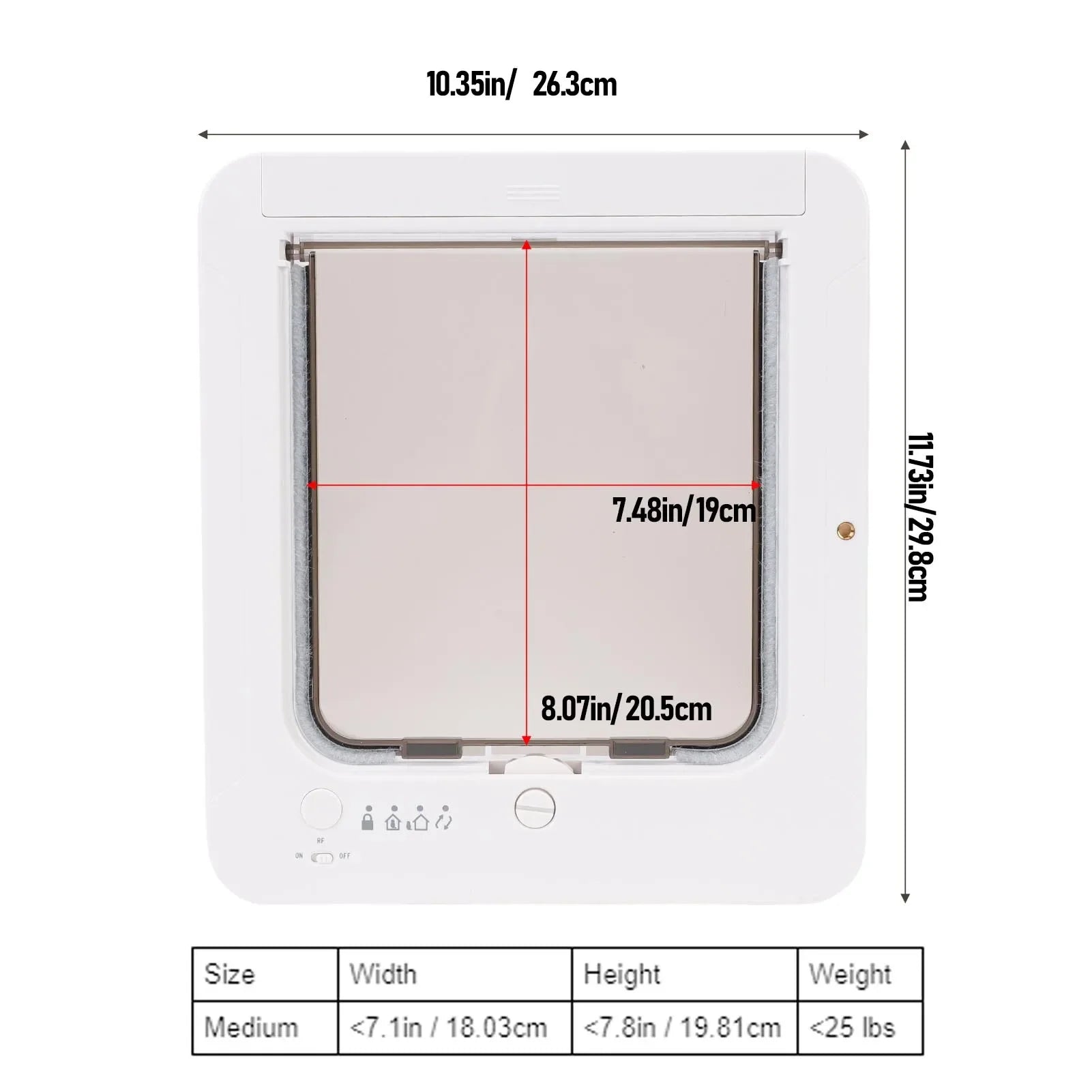 Collar Cat Door Smart Cat Door Automatic Sensing with Collar Activated Easy Installation Pet Door for Home Smart Cat Door