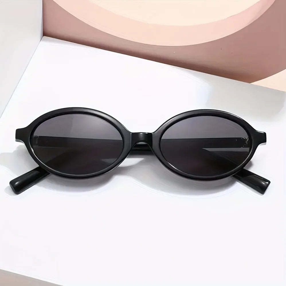 Y2K Style Oval Women'S Glasses Small Frame Fashionable Vintage with Decorate Function for Women Men
