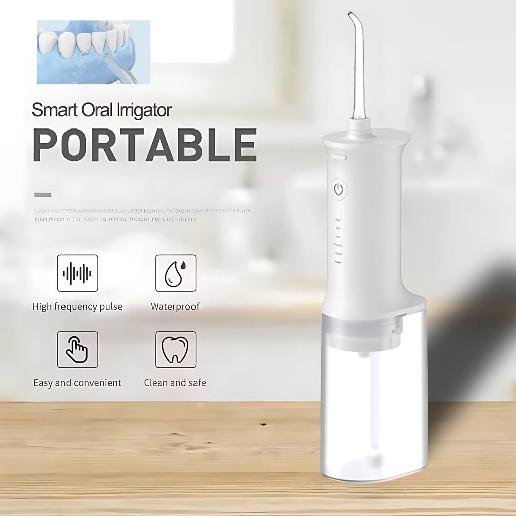 2026 Upgraded Household Oral Irrigator - High-Pressure Flushing Water Flow, IPX7 Waterproof 5-Speed Portable Interdental Cleaner
