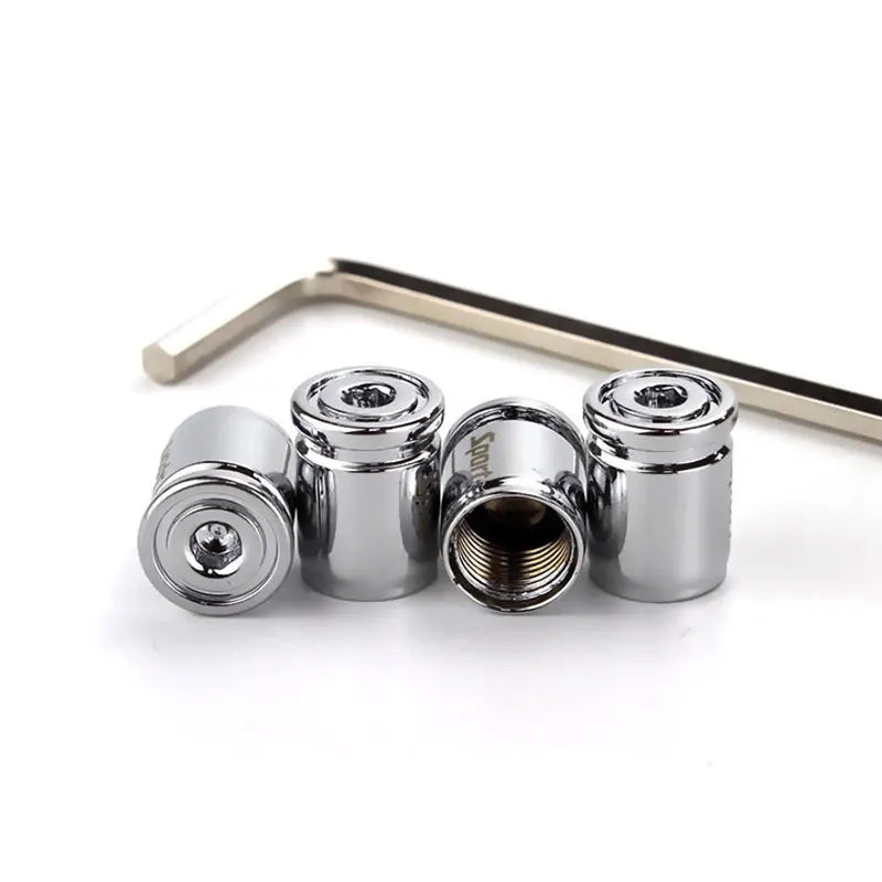 4x Titanium Anti-theft Car Tire Valve Cap Aluminum Sport Exterior Auto Air Caps