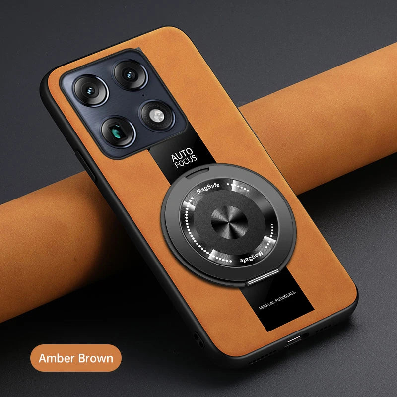 Case For Motorola Signature Moto Edge 70 Ultra X70 Air Pro Magnetic Holder Luxury Leather Phone Cover Ring Shell Silicone Bumper