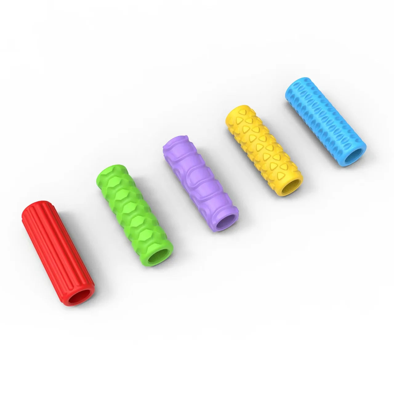 Fashion Creative Hot-selling Fashion 4-piece Textured Silicone Pencil Holder Tactile ADHD and Autism Anxiety Relief
