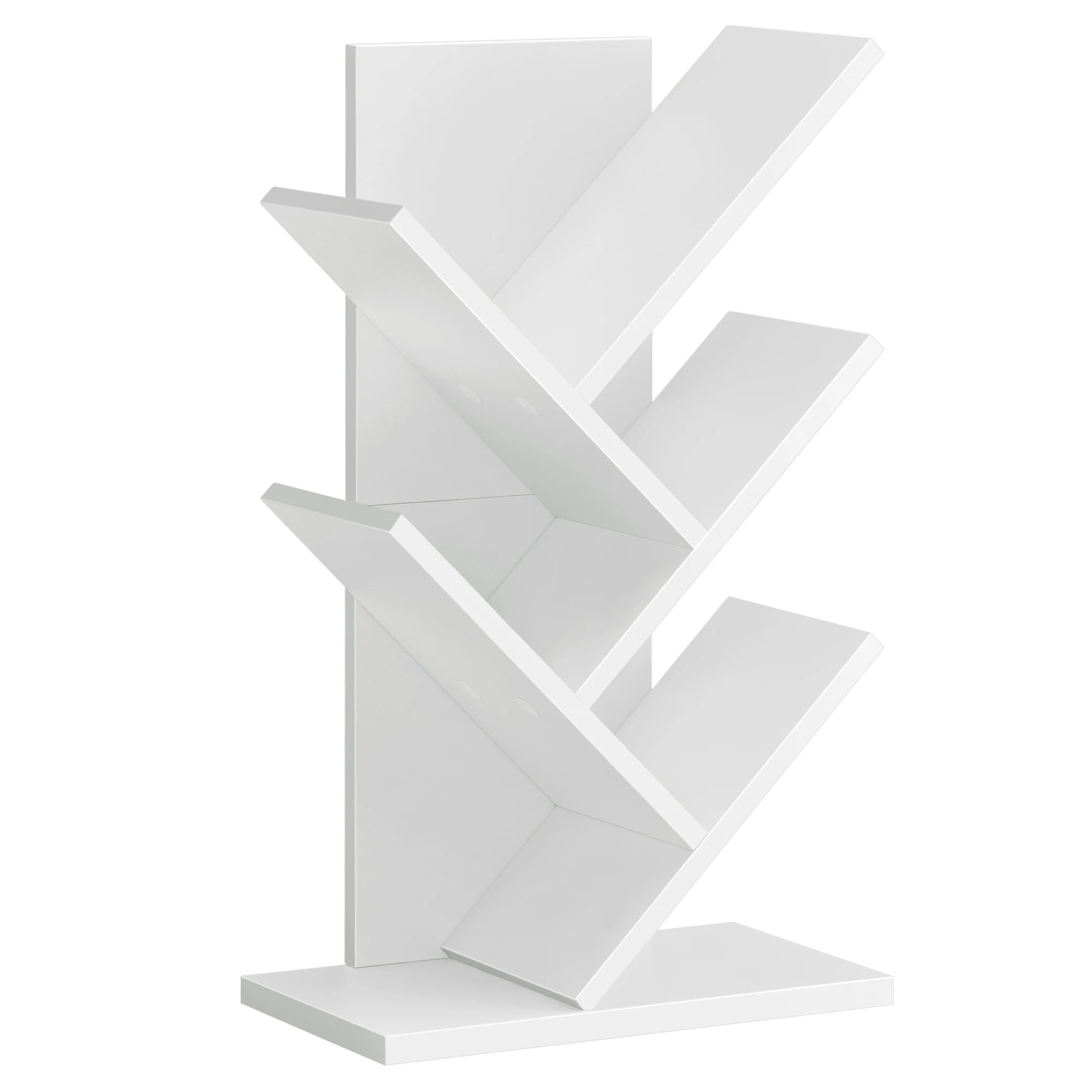 VASAGLE Tree Bookshelf, 5-Tier Floor Standing Bookcase, Space-Saving Corner Shelf, with Wooden Shelves for Bedroom, Living Room