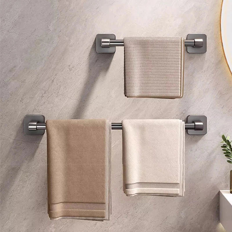 Without Drilling Bathroom Towel Holder Slipper Rack Holder Wall Mounted Towel Shelf Towel Bar Kitchen Bathroom Accessories