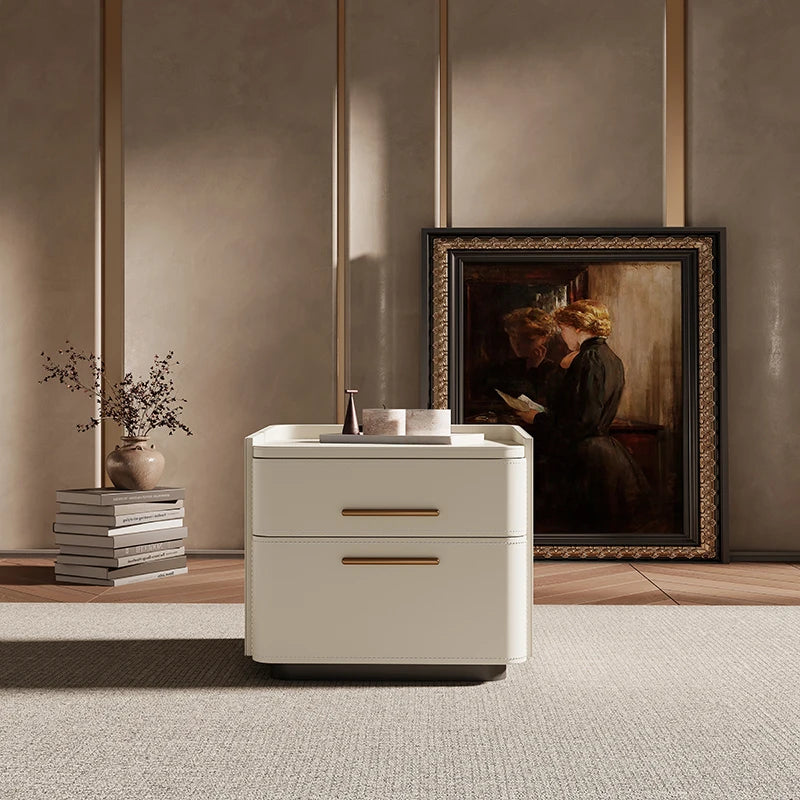 Luxury Storage Nightstand Aesthetic Simple Drawer Italian Bedside Table Trendy Nordic Mesitas De Noche Bedroom Furniture