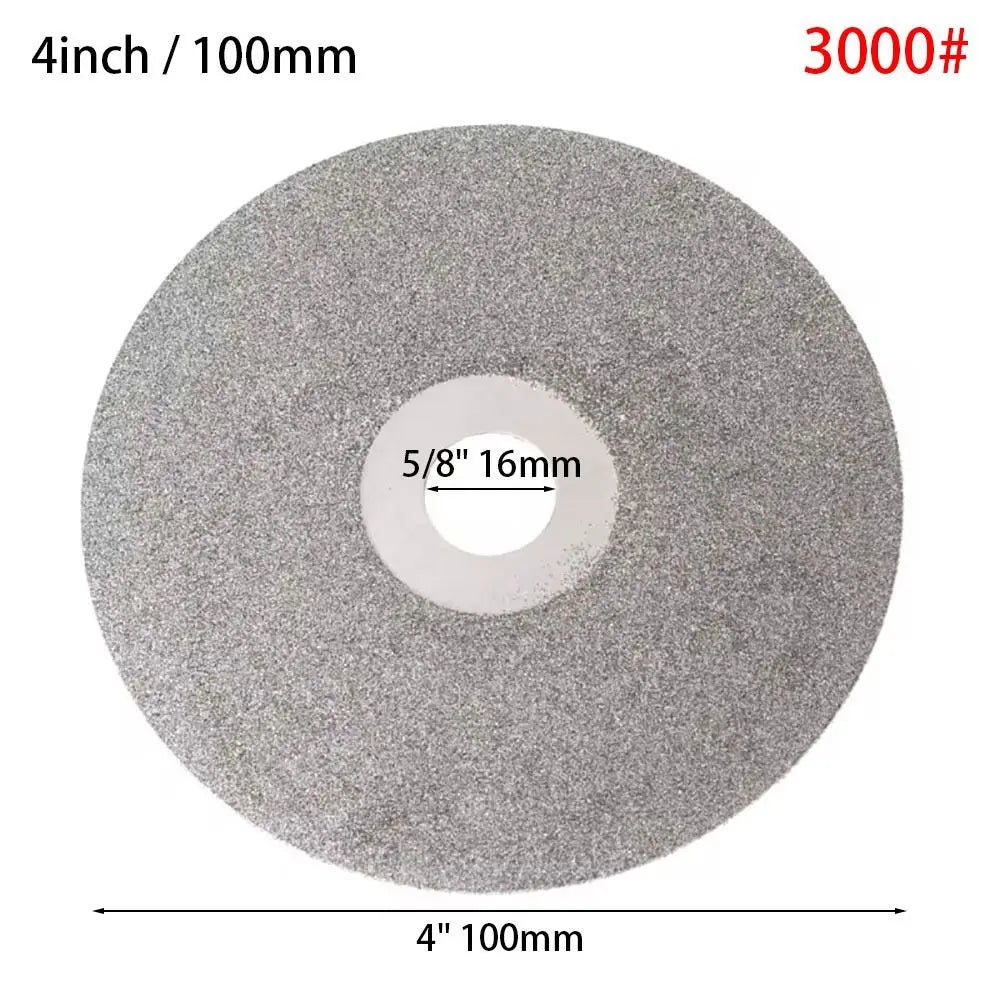 1Pcs Diamond Coated Diamond Grinding Disc 4inch 100mm 80-3000Grit Grinding Wheels Abrasive Disc Woodworking Tool