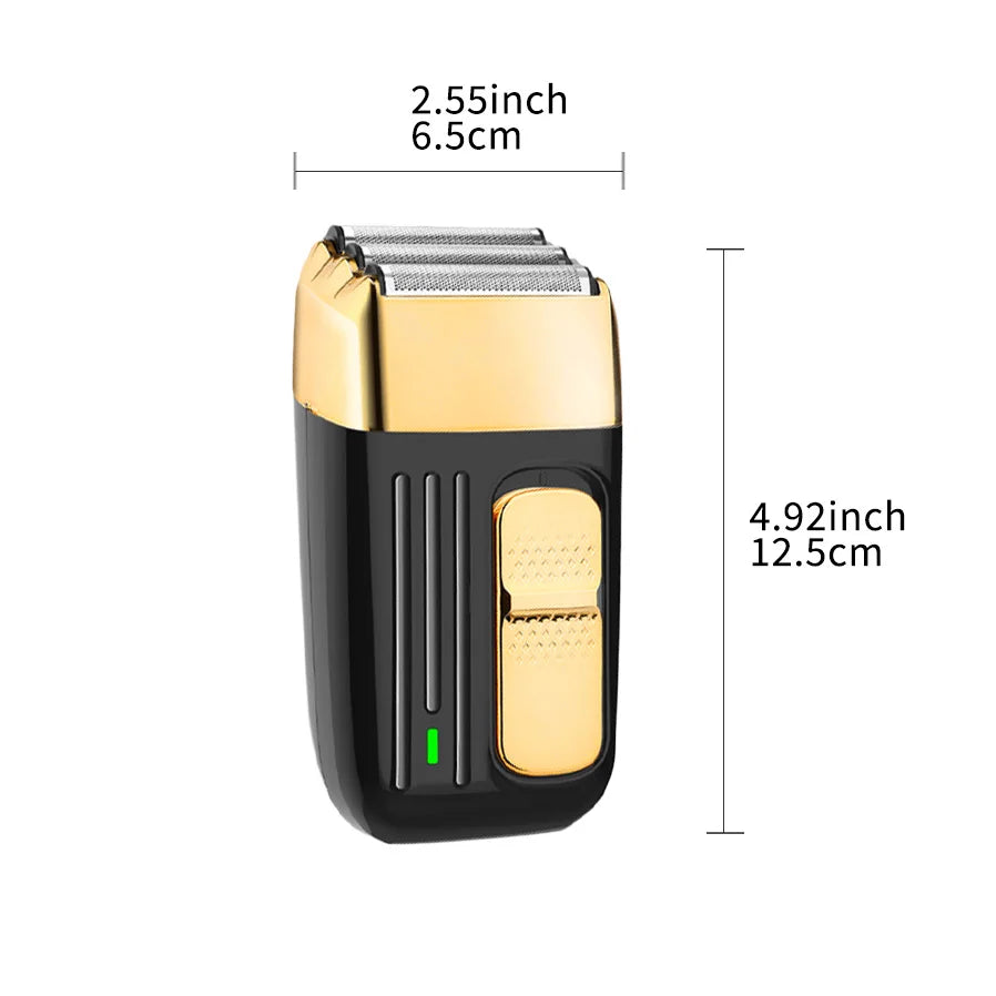 USB Men's Electric Shaver - Rechargeable, Stainless Steel Blade, Portable and Powerful Reciprocating Head Set