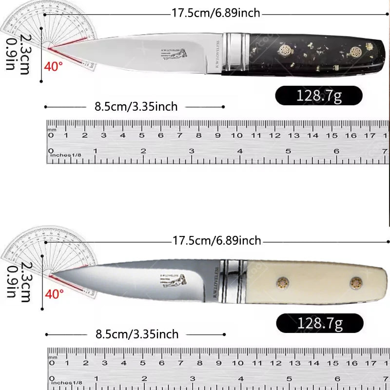WXCOO Multifunctional Steak Knife Durable Stainless Steel with Sheath Meat Cutting BBQ Chef Fruit Knife Cooking and Slicing Tool