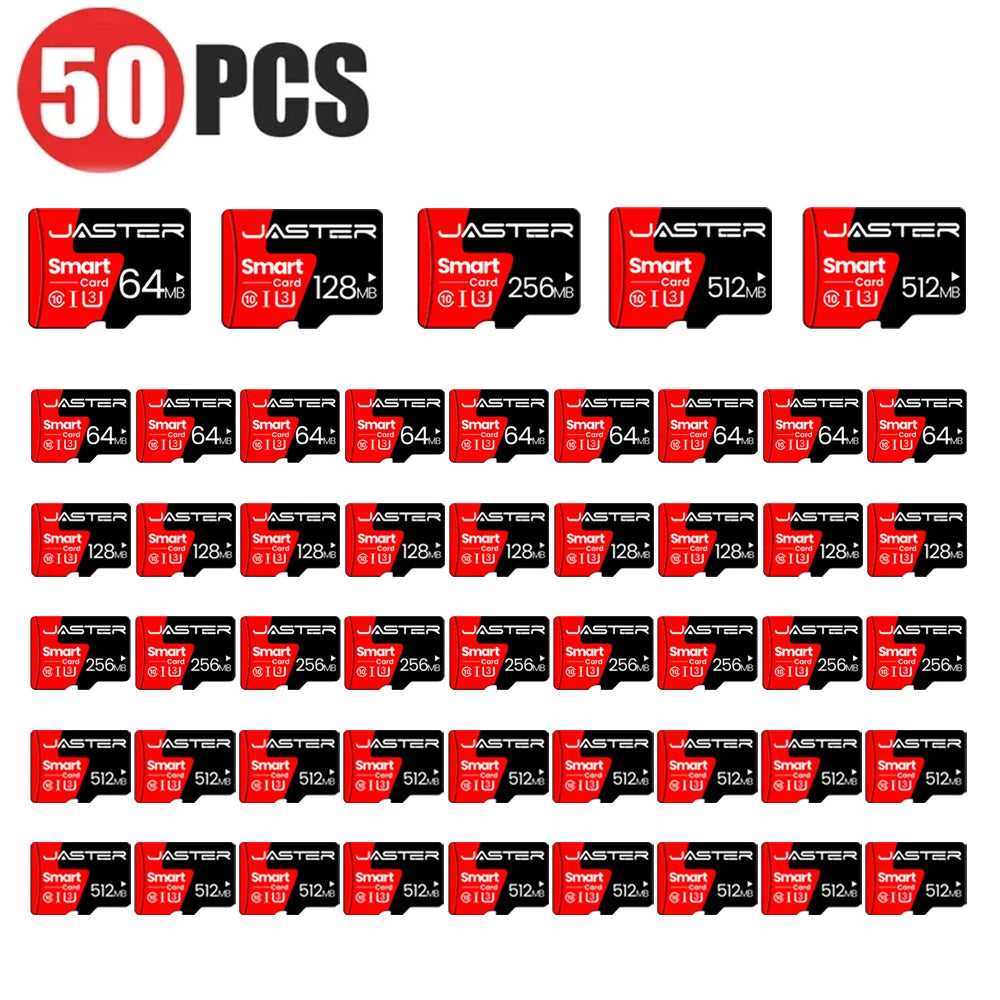 50PCS TF Card Black SD Card 512MB Memoria Flash Drive 256MB Mini Memory Card 128MB Business Gift Storage Devices 64MB for Laptop