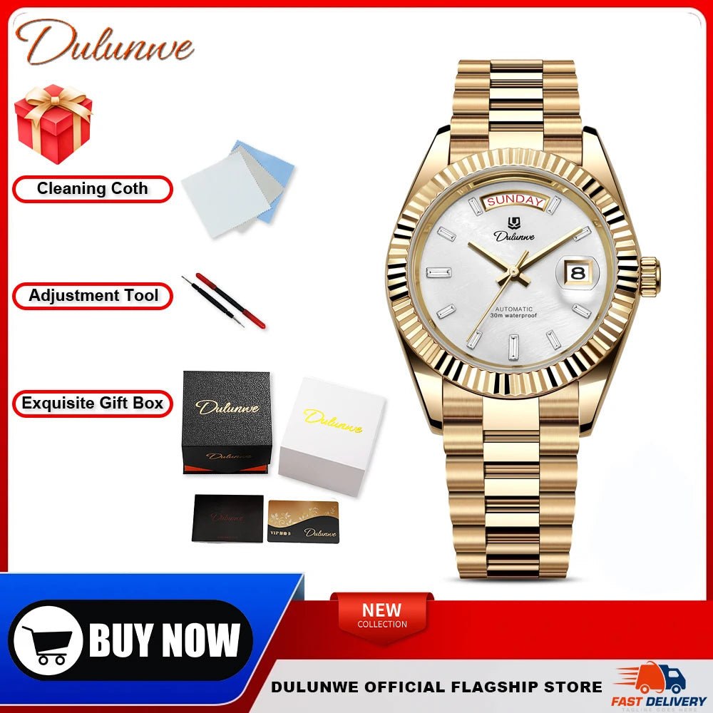 Reloj Hombre Business Style Men Mechanical Wristwatch 41MM Luxury  Automatic Watch For Men Relogios 6075