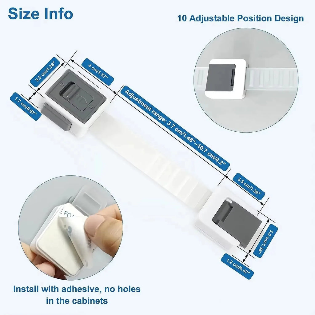 1Pc Child Safety Lock Baby Drawer Lock Child Anti-opening Cabinet Door Refrigerator Lock Buckle Baby Anti-pinch Safety Buckle
