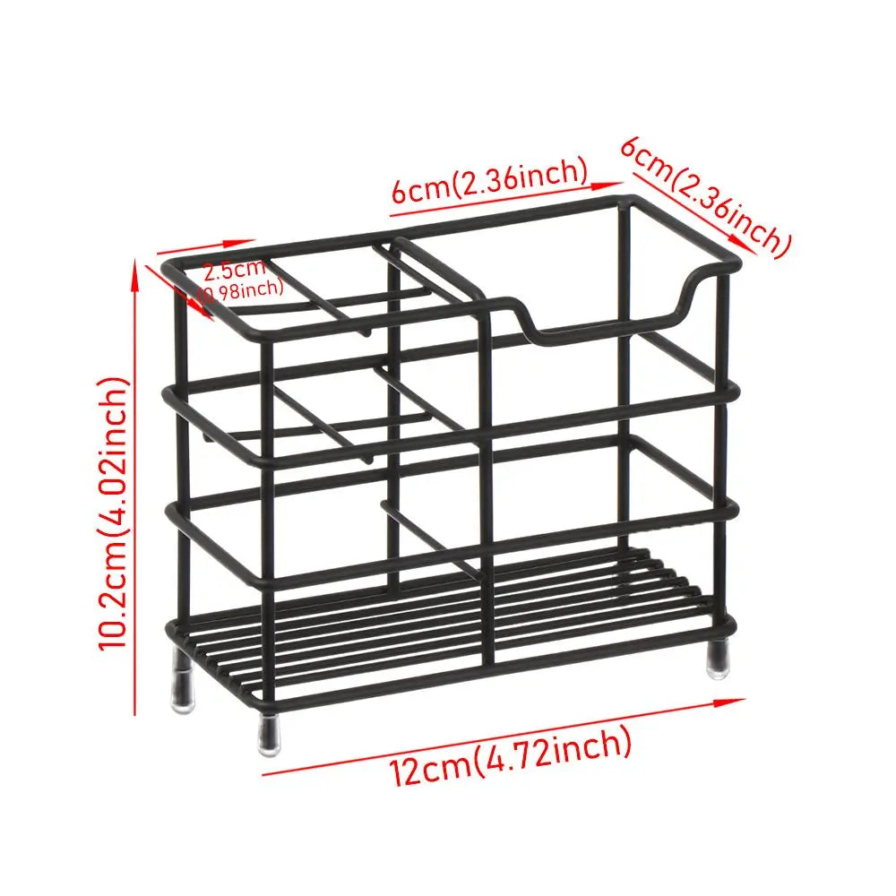 Multi-function Stainless Steel Rustproof Bathroom Toothbrush Holder Cosmetics Vanity Countertops Storage Rack