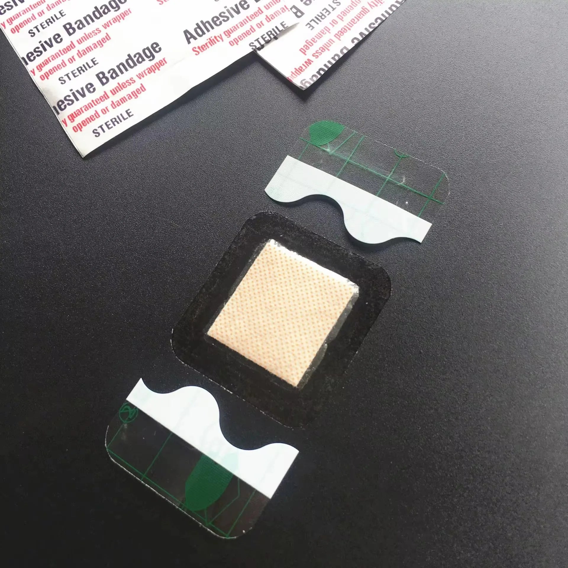 50PCS 38*38mm Transparent PU Waterproof Wound Plaster Band Aid Adhesive Bandage Protective Sticker for Outdoor Home First Aid