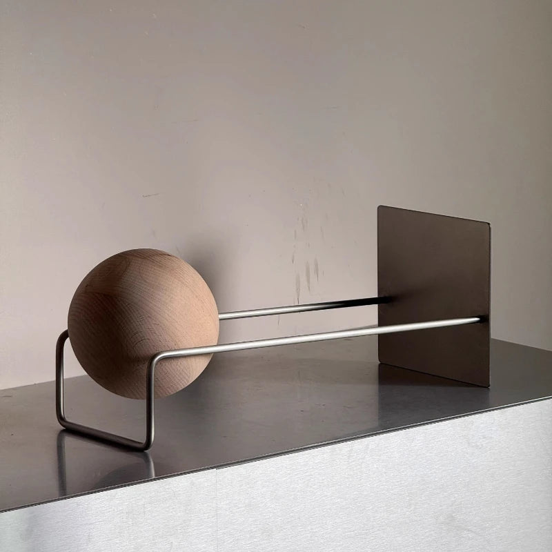 Creative Gravity Ball Bookstand Mid-Century Bauhaus Decor Organizer Novelty Desktop Magazine Holder Chic Office Newspaper Rack