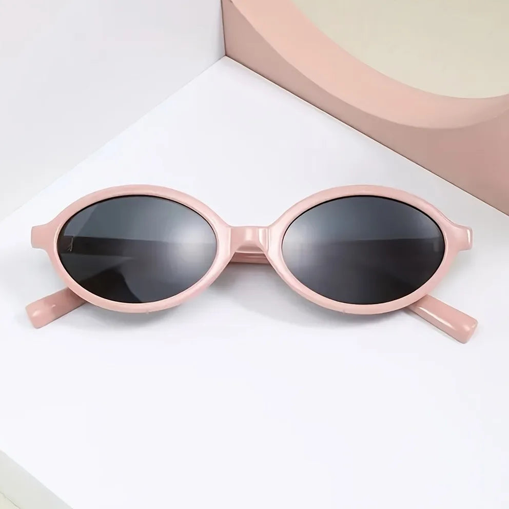 Y2K Style Oval Women'S Glasses Small Frame Fashionable Vintage with Decorate Function for Women Men