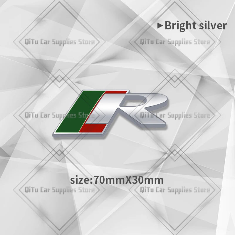 Zinc Alloy S R Sport Badge Car Body Trunk Emblem 3D Grille Sticker For F-Type F-Pace S-Type XFR XE XF XJ XK XJR XFR XEL XJS XJ6