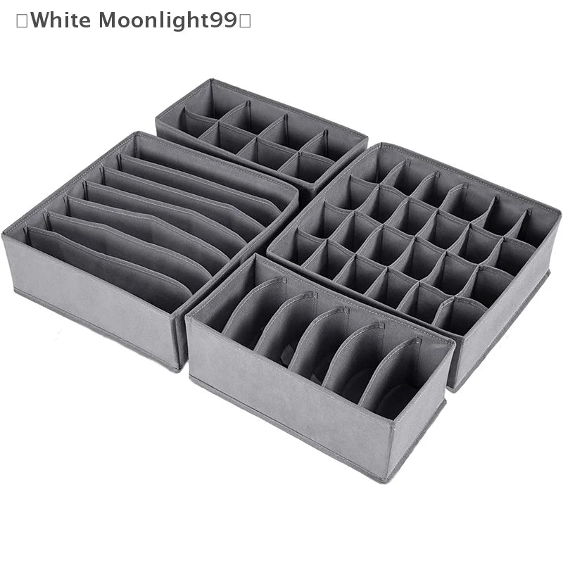 〔White〕Drawer Underwear Socks Bra Storage Box Clothes Storage Organizer Underwear Bag Wardrobe Box Cabinet Drawer Organizer