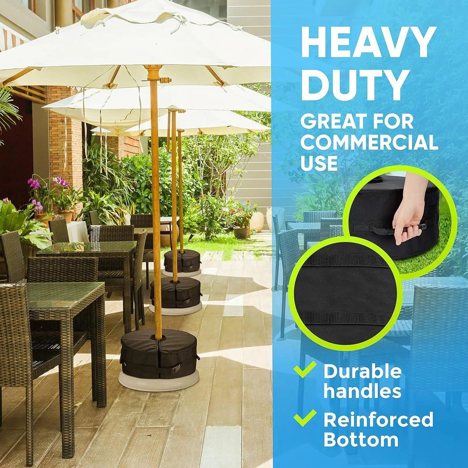 Heavy Parasol Base Stand Weights Umbrella Sandbag for Banana Hanging Cantilever Fillable Replacement Parts for Patio Outdoor