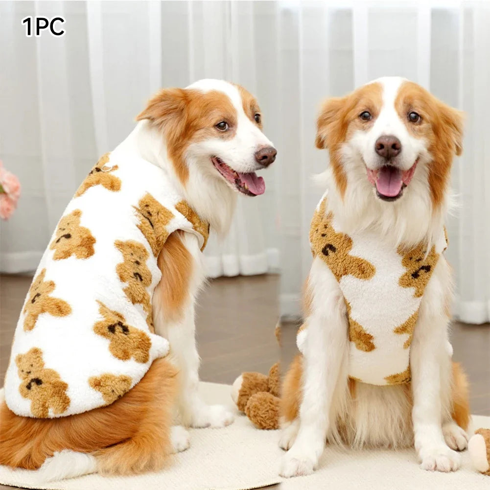 Autumn Winter Warm Dog Clothes for Small Dogs Cats Outdoor Soft Cozy Fleece Jacket Vest Coat Pet Medium Large Dogs Costume