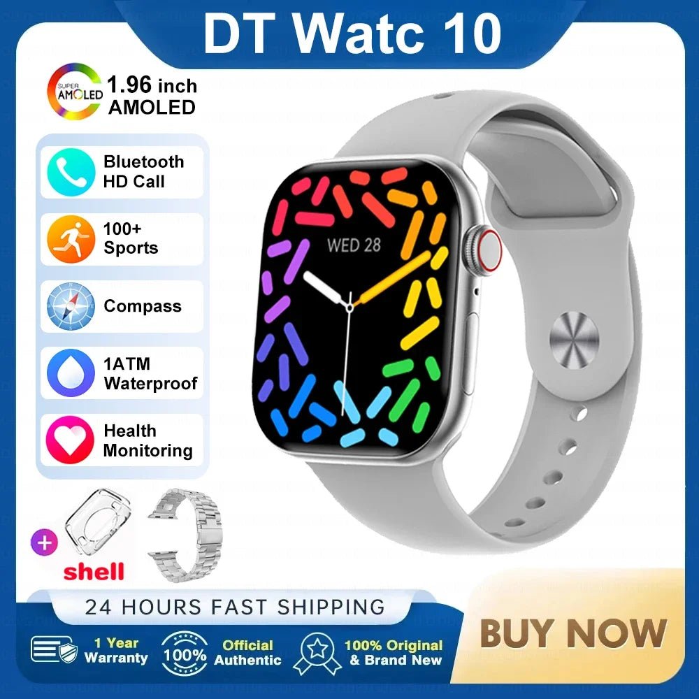 New DT Watch 10 Smartwatch 16GB Large Memory NFC 3D Stereo Vision Compass Muiti-Sport Mode Waterproof Bluetooth call Smartwatch