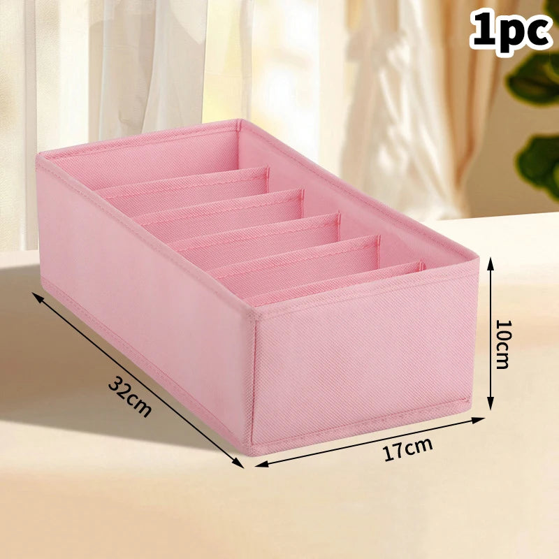 〔White〕Drawer Underwear Socks Bra Storage Box Clothes Storage Organizer Underwear Bag Wardrobe Box Cabinet Drawer Organizer
