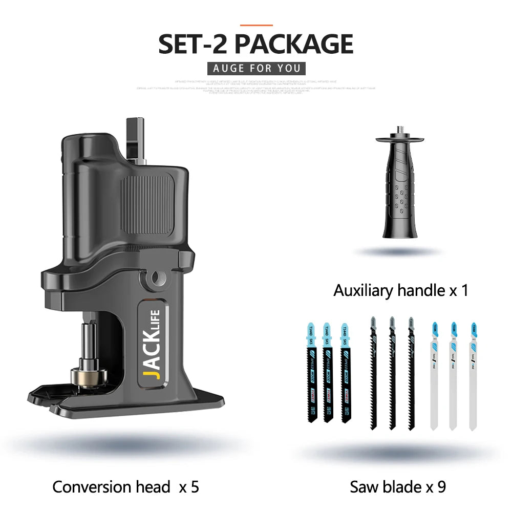 JANGKLIFE Screwdriver Conversion Head, Electric Drill to Electric Saw, Household Reciprocating Saw, Multifunctional, Wood Tools