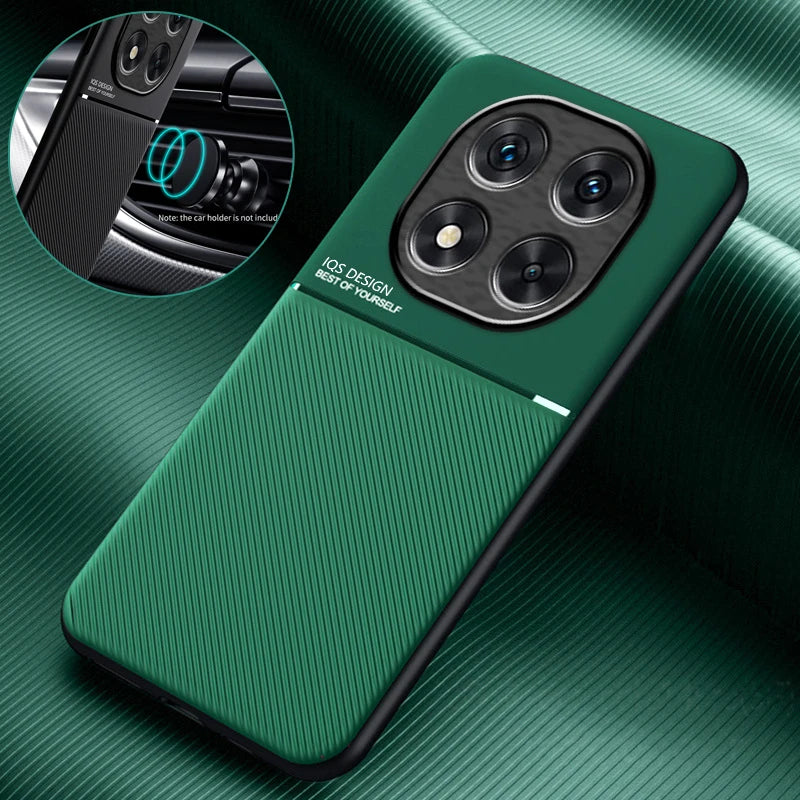 For Xiaomi Poco X7 5G Case Leather Soft Silicone Bumper Coque For Pocco Poko Little X7 X 7 PocoX7 Car Magnetic Holder Back Cover