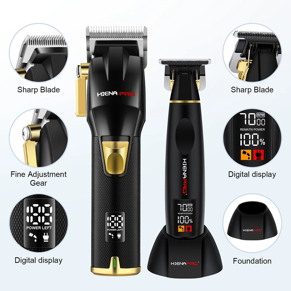 hiena hair cutting Wireless Adjustable Electric Hair Clipper Men's Professional Rechargeable Beard Hair Trimmer Hair Clipper