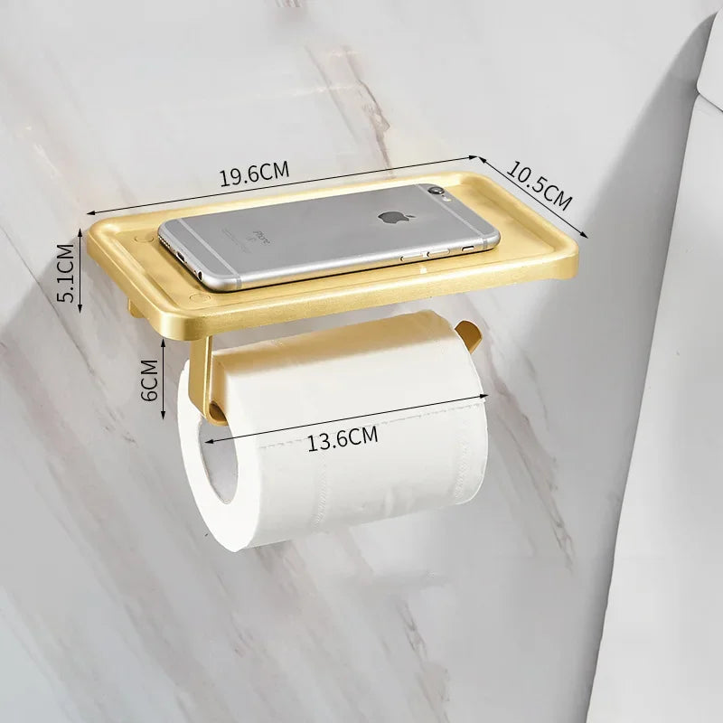 Bathroom accessories: brushed golden corner rack, towel rack, bathroom storage rack, bathroom hardware pendant bath accessories