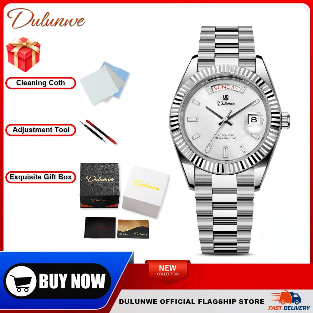 Reloj Hombre Business Style Men Mechanical Wristwatch 41MM Luxury  Automatic Watch For Men Relogios 6075
