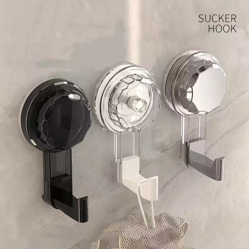 Nail-free Vacuum Hooks Powerful Suction Cup Reusable Storage Hook Heavy Duty Bathroom Kitchen Hanger Traceless Clothes Wall Hook