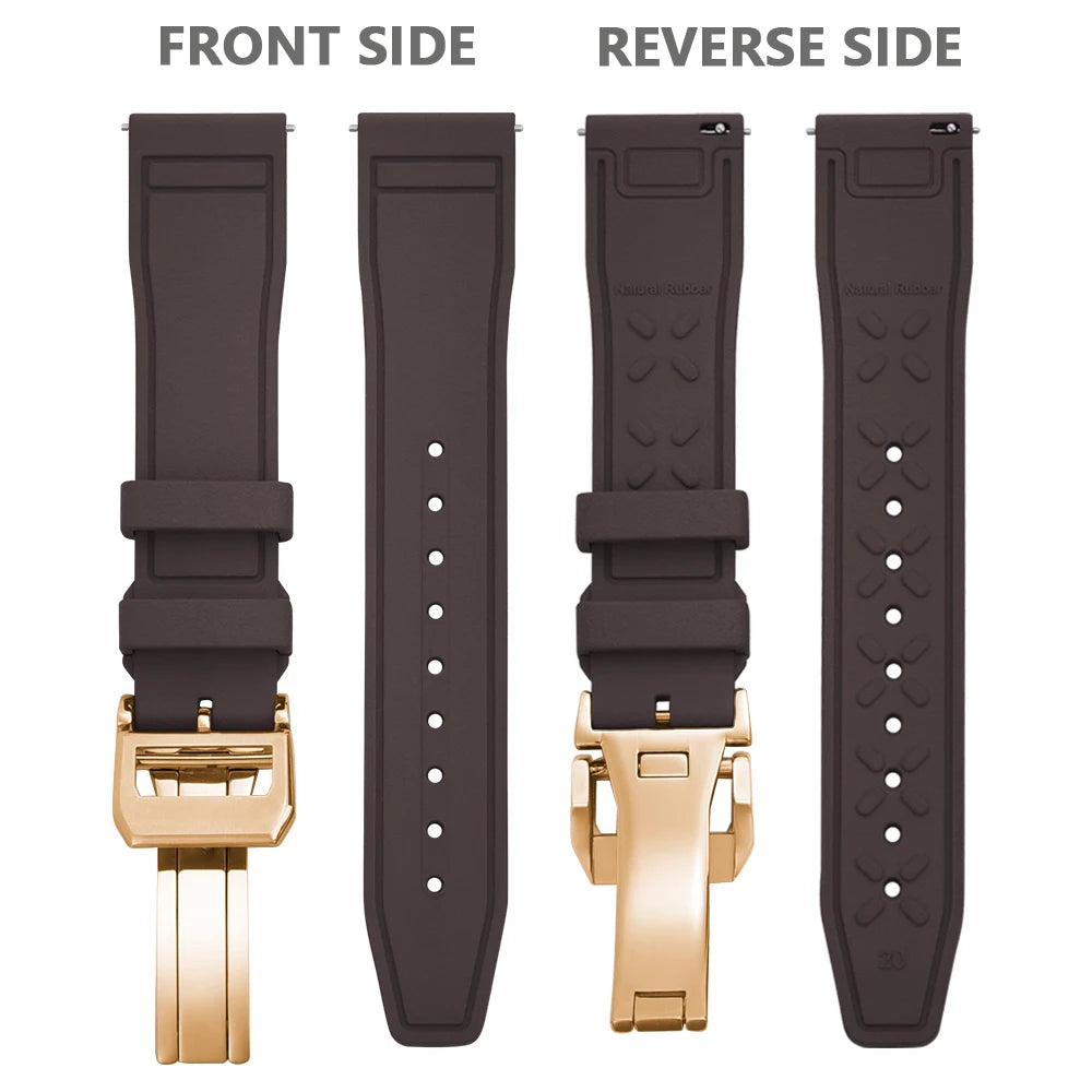 FKM Rubber Strap for IWC Big Pilot Mark Portugieser TOP GUN 20mm21mm 22mm Quick Release Strap Diving Sport Butterfly Buckle Band