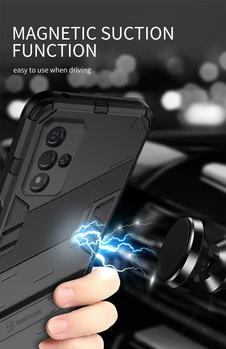 Xiaomi15T Pro Case Armor Shockproof Phone Cases For Xiaomi 15T Pro 5G Xiomi Mi15T Mi 15 T 2025 Magnetic Holder Stand Back Cover
