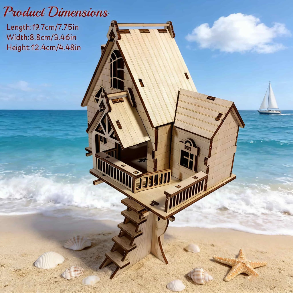 Treehouse 3D Wooden Puzzle Model: The Perfect Holiday Gift for Halloween, Christmas, and Birthdays