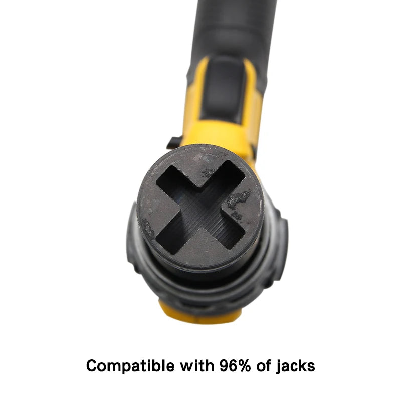 Automotive High Hardness Cross Shape Socket Wrench Electric Conversion Connect Rod Tire Unload Tool Labor-Save Jack