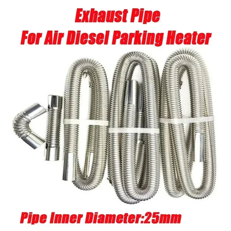 2.5cmDiameter Exhaust Pipe 60/300cm Long Parking Heater Exhaust Pipe Air Heater Exhaust Pipe Suitable for Webasto Parking Heater