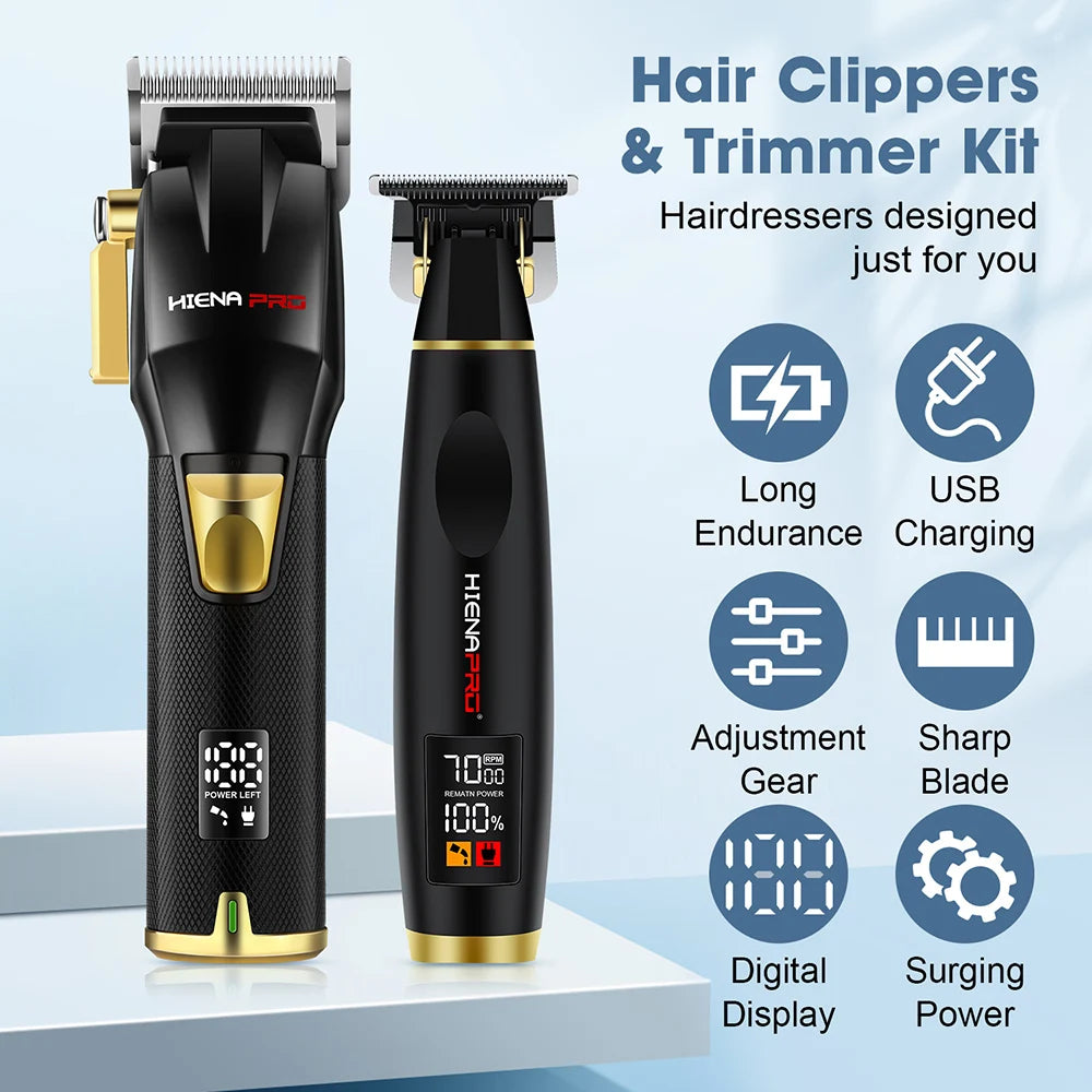 hiena hair cutting Wireless Adjustable Electric Hair Clipper Men's Professional Rechargeable Beard Hair Trimmer Hair Clipper