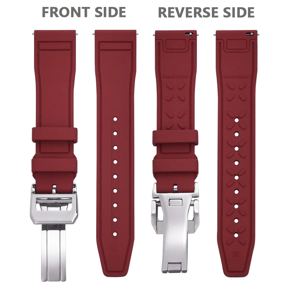 FKM Rubber Strap for IWC Big Pilot Mark Portugieser TOP GUN 20mm21mm 22mm Quick Release Strap Diving Sport Butterfly Buckle Band