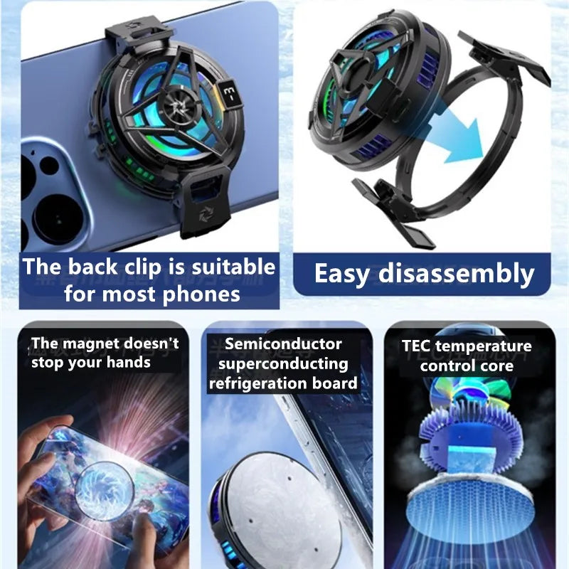New Mobile Phone Radiator for Mobile Phone Phablet Fan Semiconductor Mobile Phone Cooler Gaming  Cooler  Mobile Phone