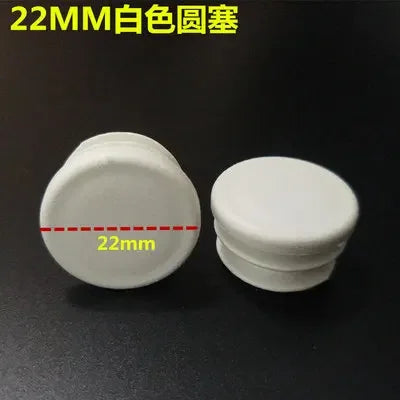 10pcs White square plastic pipe plug round cap tube end inner plug Furniture Leg Blanking hole dust cover Feet Protector  ﻿