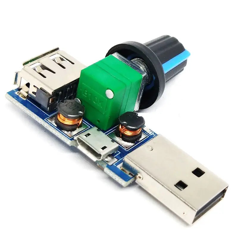 DC 4V-12V 5W XY-FS USB Fan Stepless Governor USB Fan Speed Controller Multi-Gear Auxiliary Cooling Tool