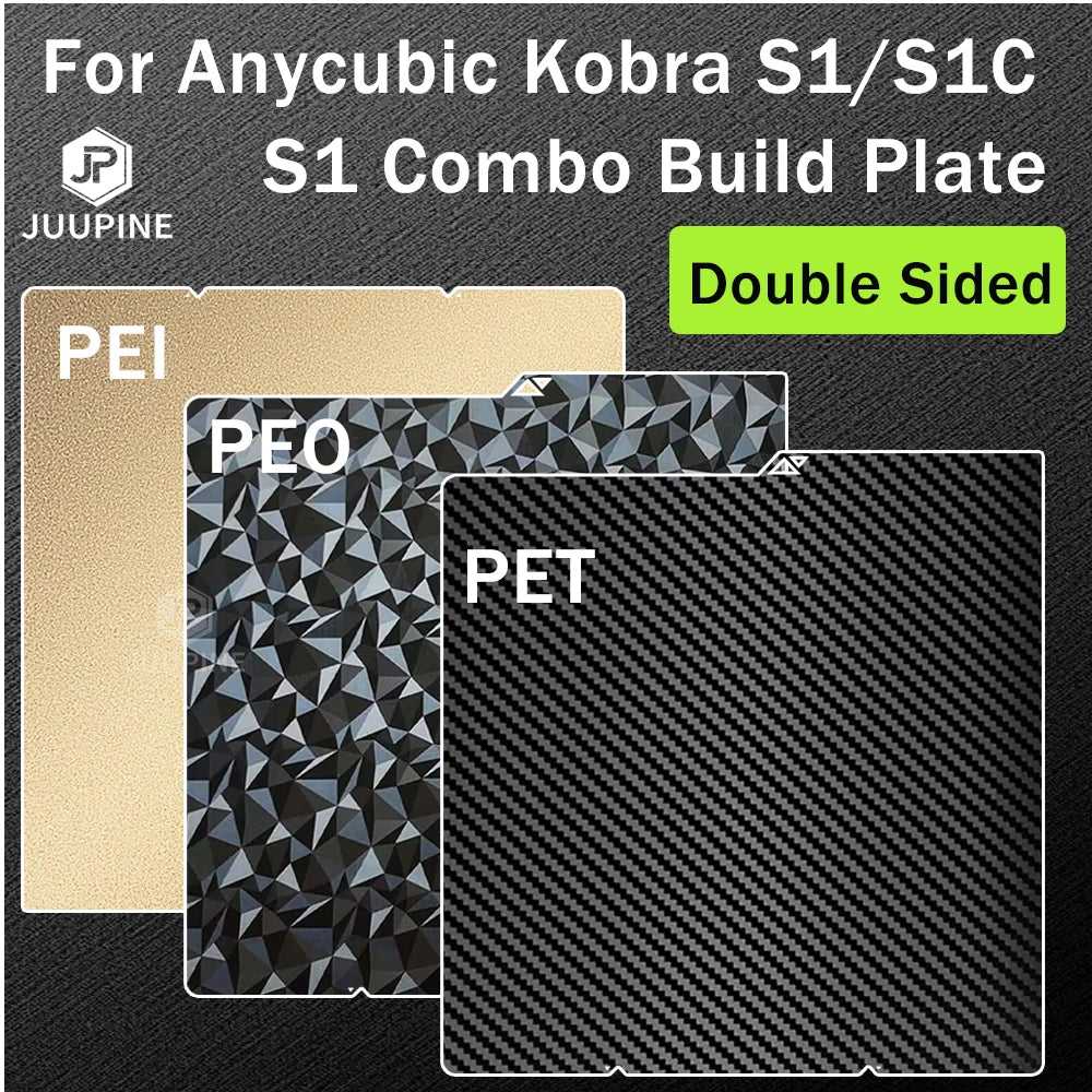 For Anycubic Kobra S1 Bed Plate 250mm Kobra S1 Combo Build Plate Double Side Peo Pet Pei Pey Chameleon Kobra S1 Accessory 3d