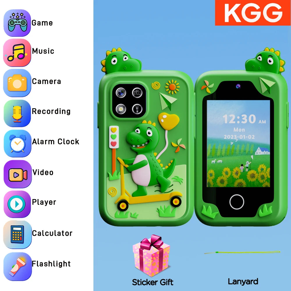 Kids Smart Phone Camera Toy Phone 40+ Games Touch Screen Learning Toy For 3-12 Year Old Boys Girls MP3 Player Birthday Gifts