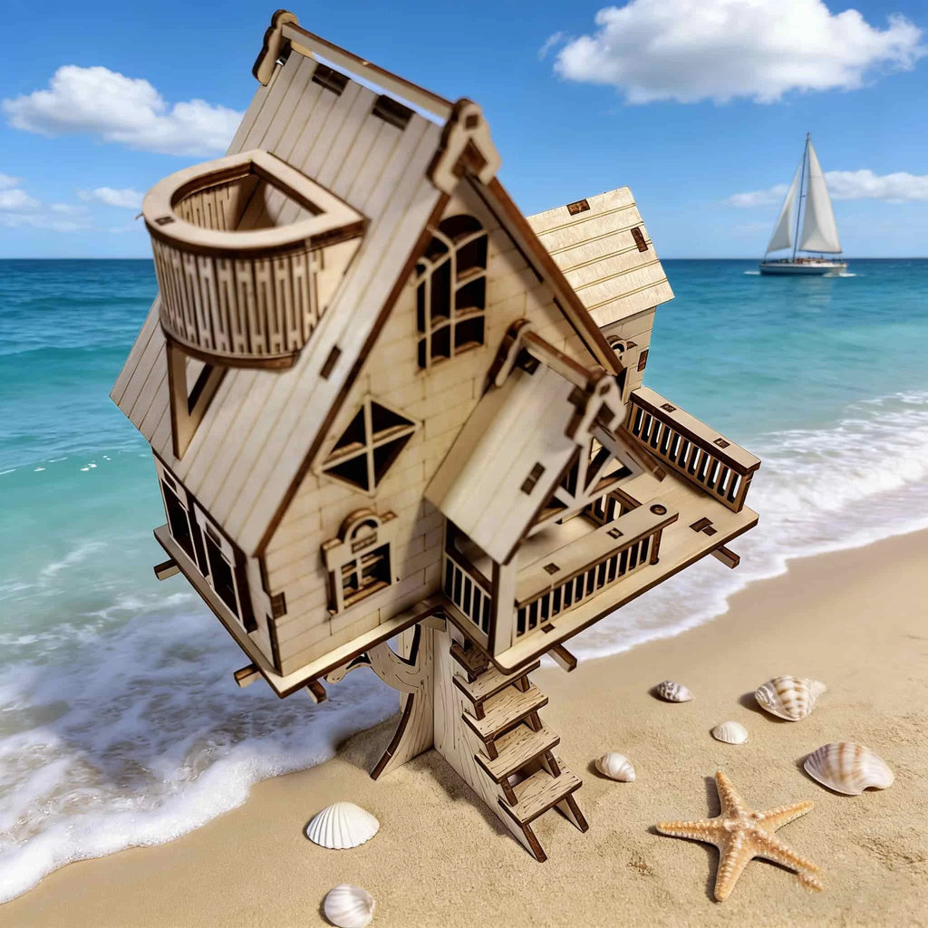 Treehouse 3D Wooden Puzzle Model: The Perfect Holiday Gift for Halloween, Christmas, and Birthdays