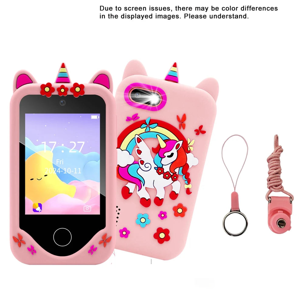 Kids Smart Phone Camera Toy Phone 40+ Games Touch Screen Learning Toy For 3-12 Year Old Boys Girls MP3 Player Birthday Gifts