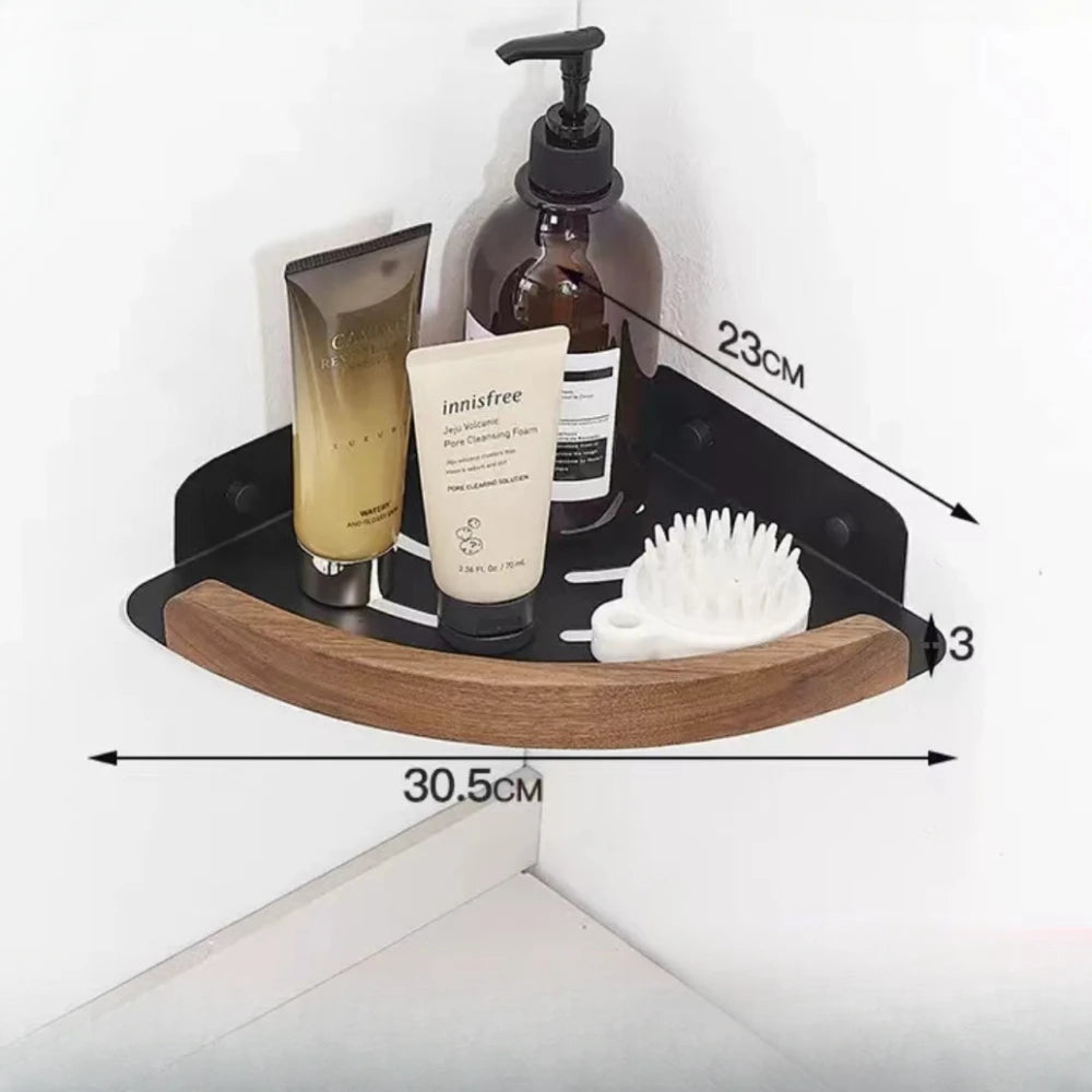 Walnut Wood Black Bathroom Hardware Set Bathroom towel rack Towel Rack Toilet Paper Holder Towel Bar Shelf  Bathroom Accessories