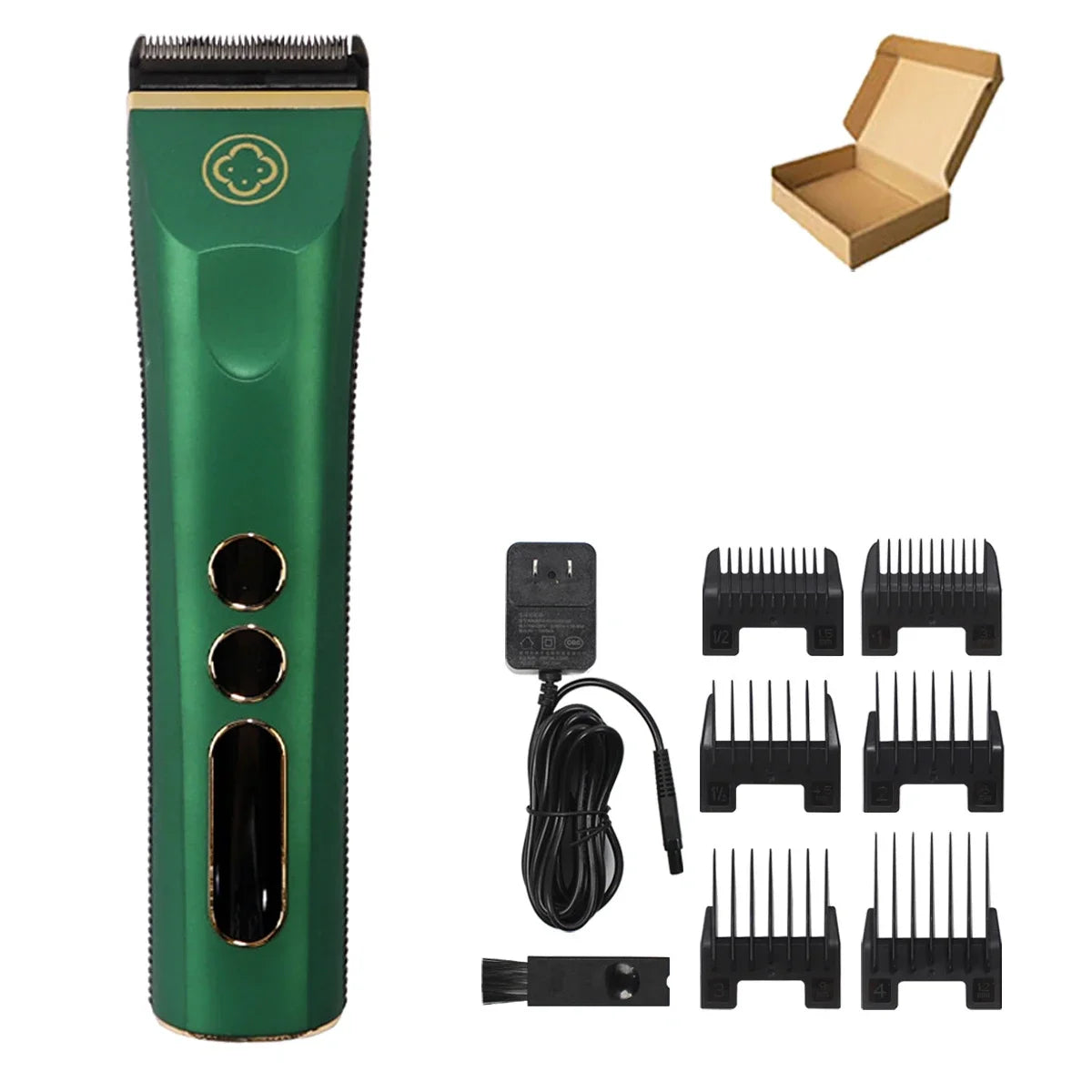 Madeshow 982F 986F Men Hair Clipper LED Display Low Noise Cordless Ceramic Blade Professional Hair Cutting Machine Hair Trimmer